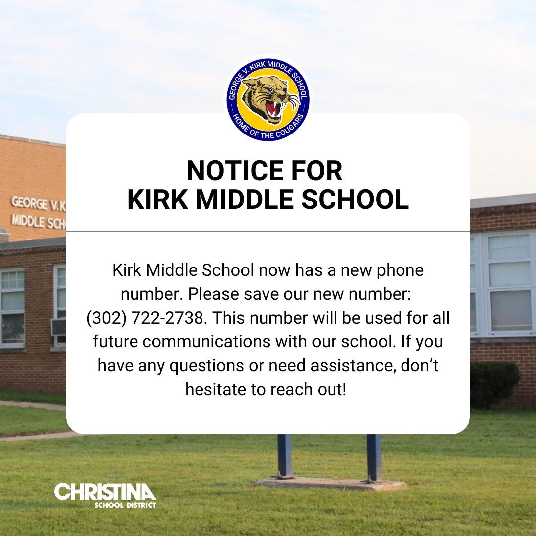 Kirk logo NOTICE FOR KIRK MIDDLE SCHOOL